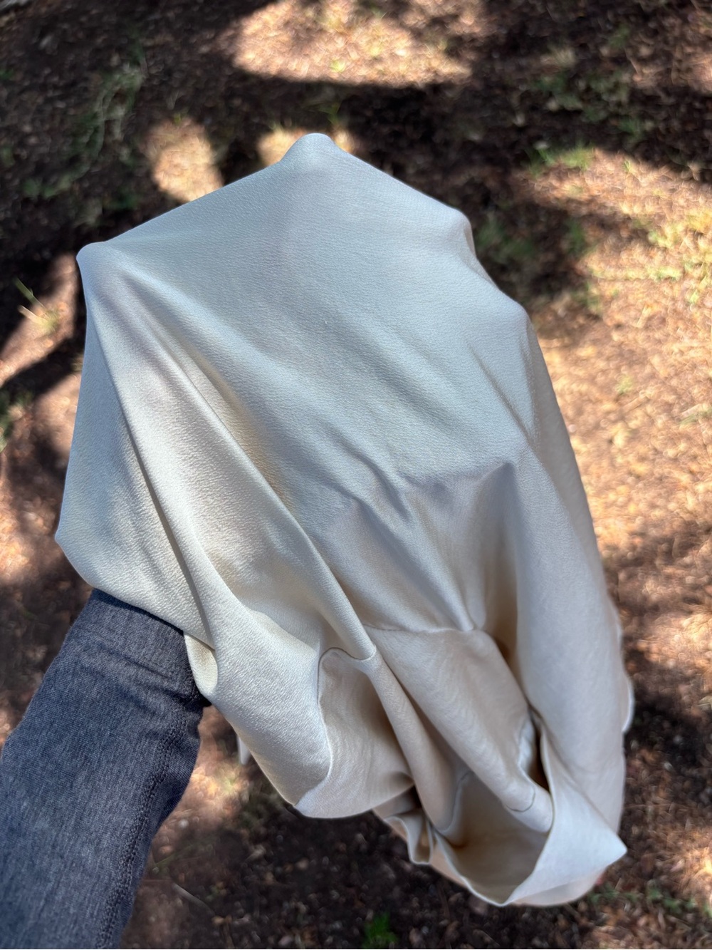 Open Edit Oversized Satin Camp Shirt Short Sleeve Button down Top - Picture 5 of 5